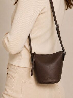 Vintage Coach Bleecker Mini Duffle 32281 — Brown Glovetanned Leather Bucket Bag